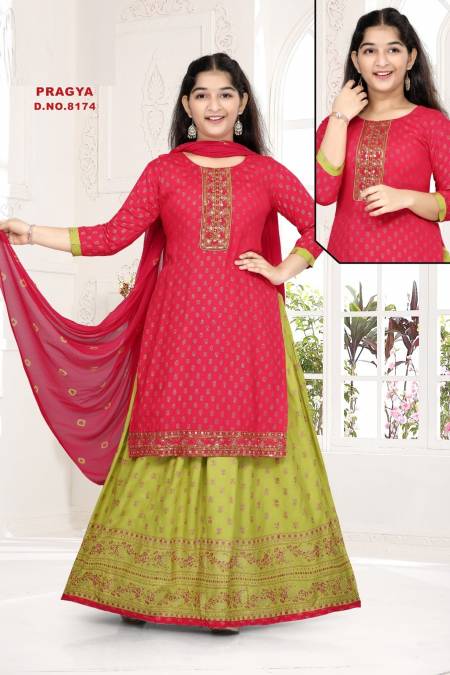 Pragya 8174 Girls Wear Kurti Skirt With Dupatta Catalog